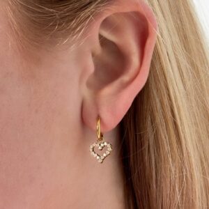 Glitter Heart Earrings